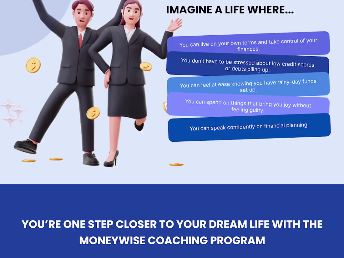Cover image for MoneyWise 1:1 Coaching Program Landing Page