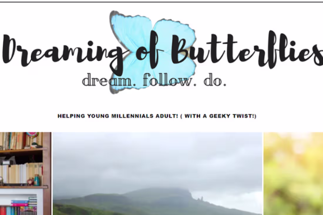 Cover image for dreamingofbutterflies.co