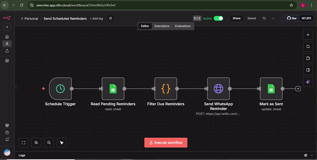 Cover image for Built an automated WhatsApp reminder