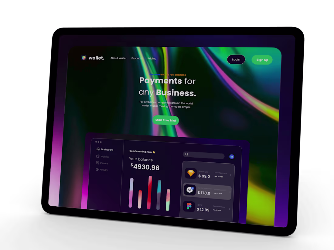 Cover image for Wallet: Payments Landing Page