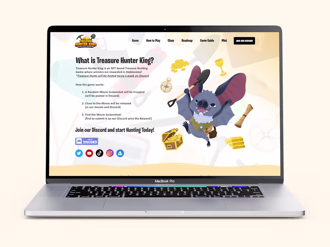 Cover image for I designed and developed the website for Treasure Hunter Kin...