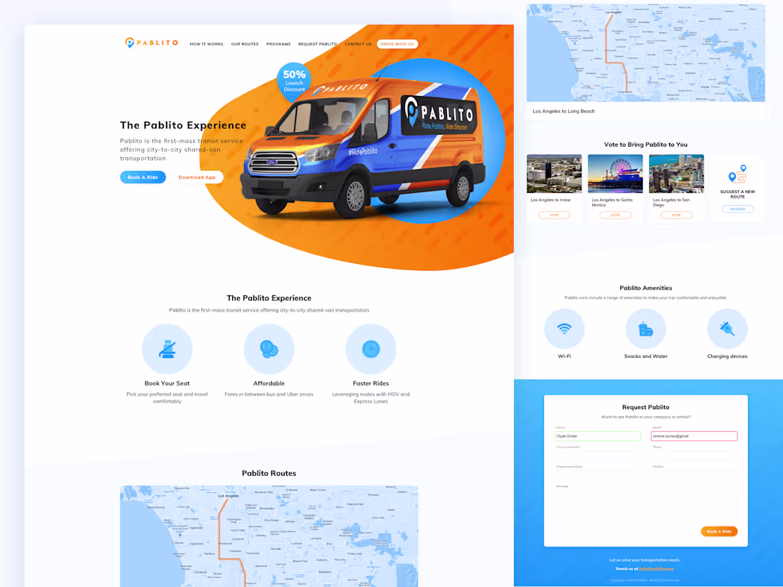 Cover image for Car Sharing Landing Page