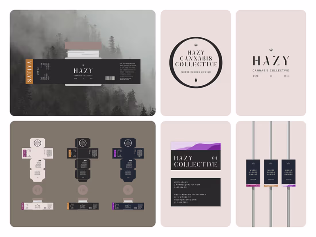 Cover image for Hazy Cannabis Collective Brand Identity