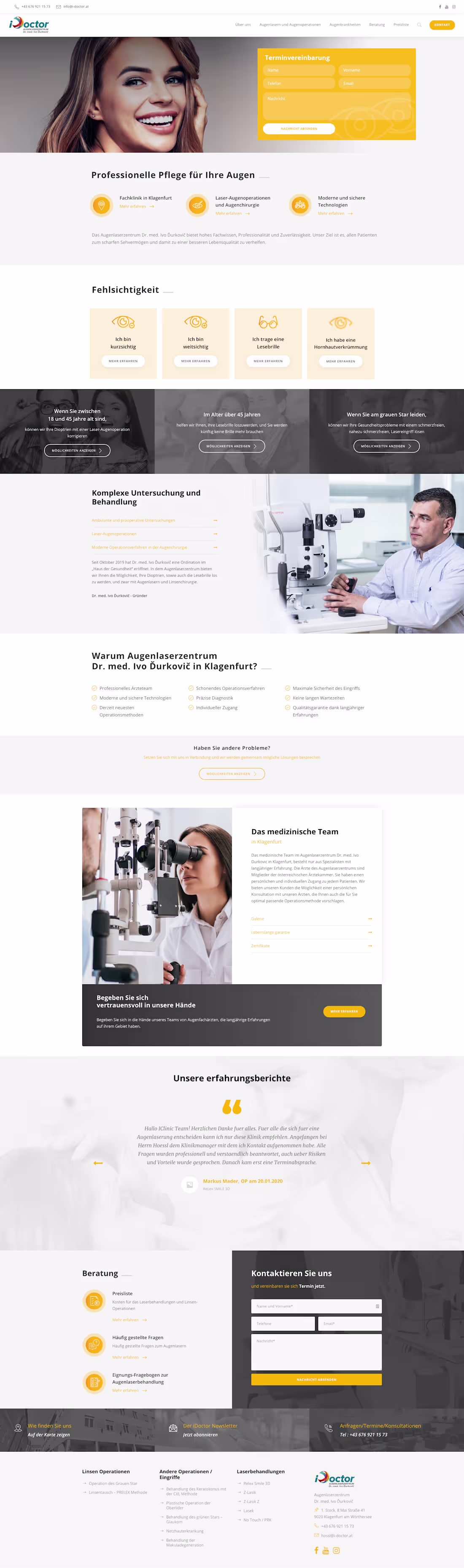 Cover image for Webdesign UI/UX iDoctor Klagenfurt