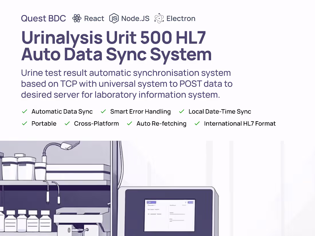 Cover image for Urinalysis Urit 500 HL7 Auto Data Sync System