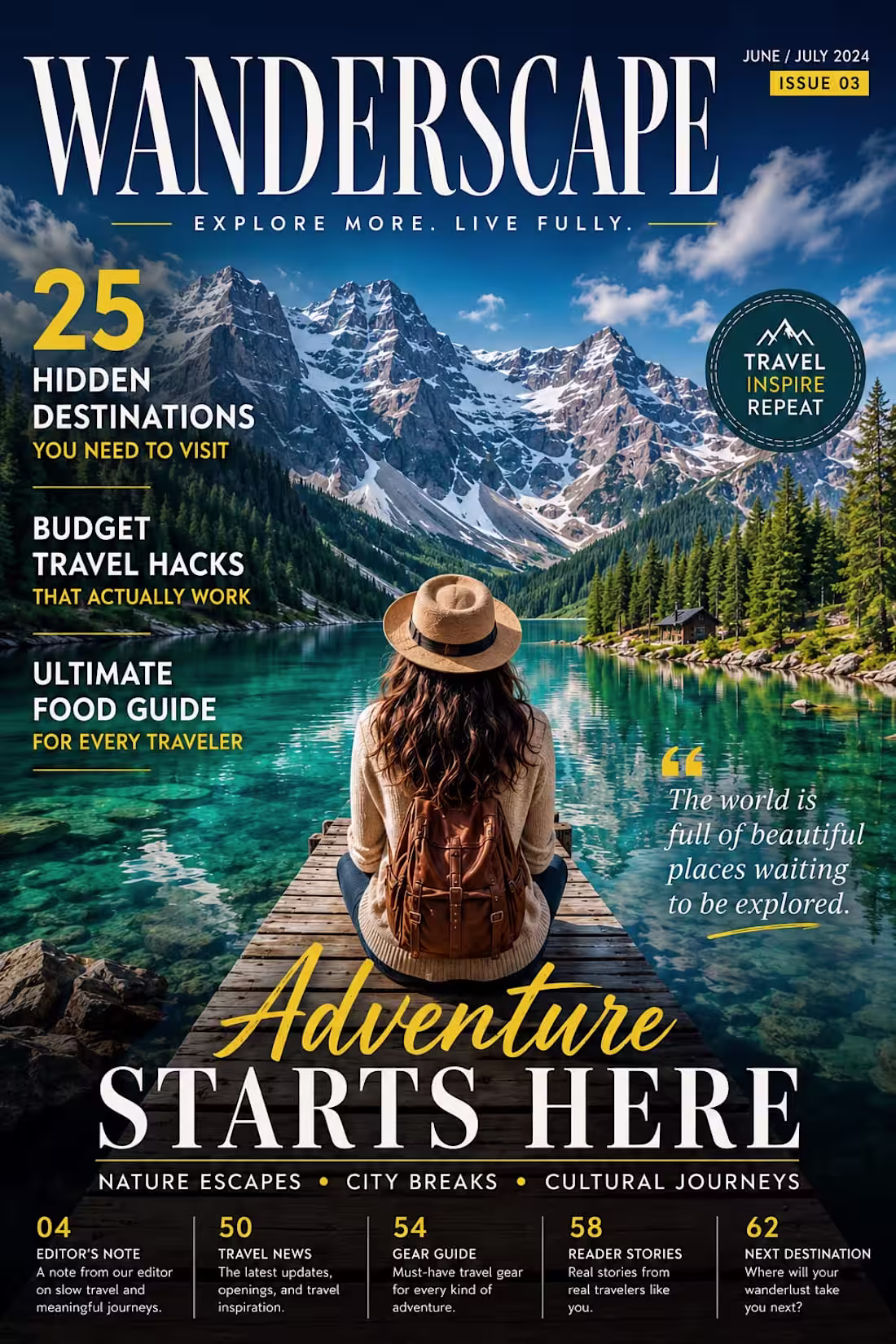 Cover image for Designed a modern travel magazine
