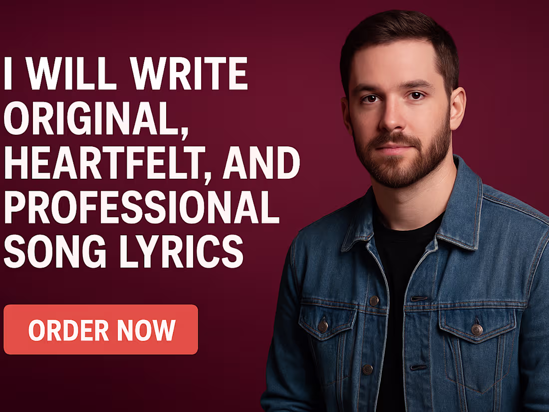 Cover image for Male singer songwriter vocalist ghostwriter lyrics and producer