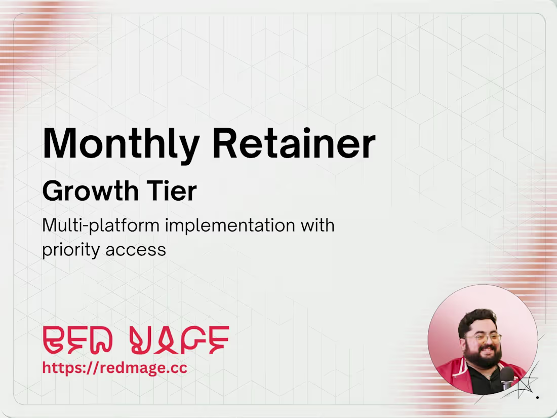 Cover image for Monthly Retainer – Growth