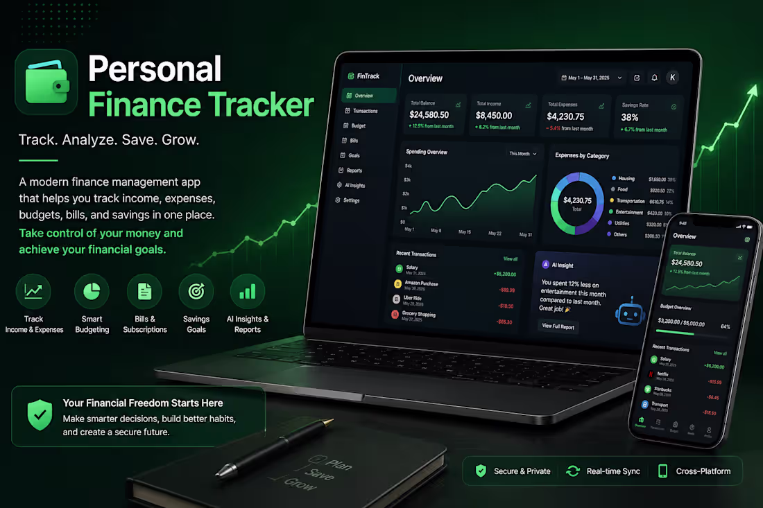 Cover image for Personal Finance Tracker | AI-Powered