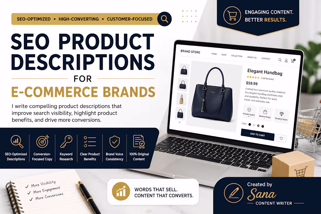 Cover image for SEO Product Descriptions for E-Commerce Brands