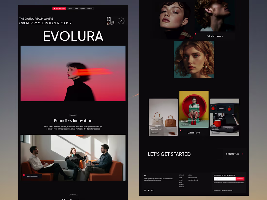 Cover image for Evolura — Creative Agency Portfolio Framer Template