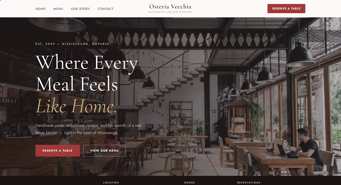 Cover image for Demo website for an Italian