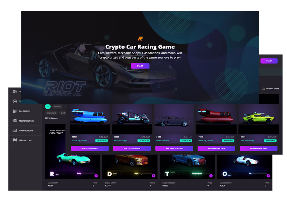 Cover image for Crypto Car Racing Game