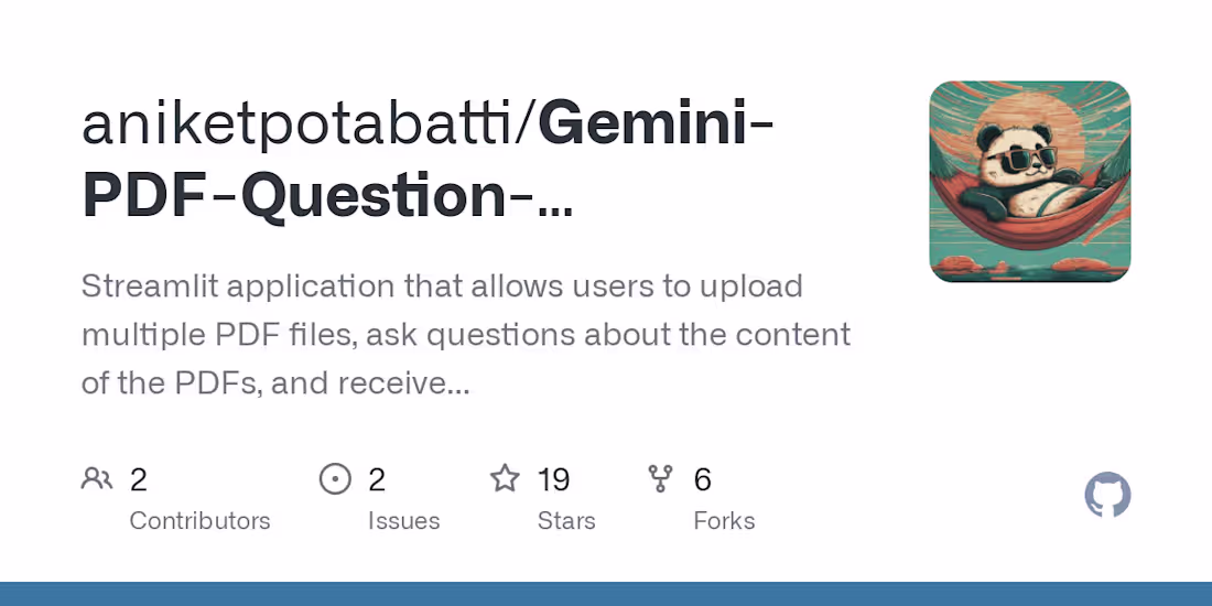Cover image for GitHub - aniketpotabatti/Gemini-PDF-Question-Answering-System: …