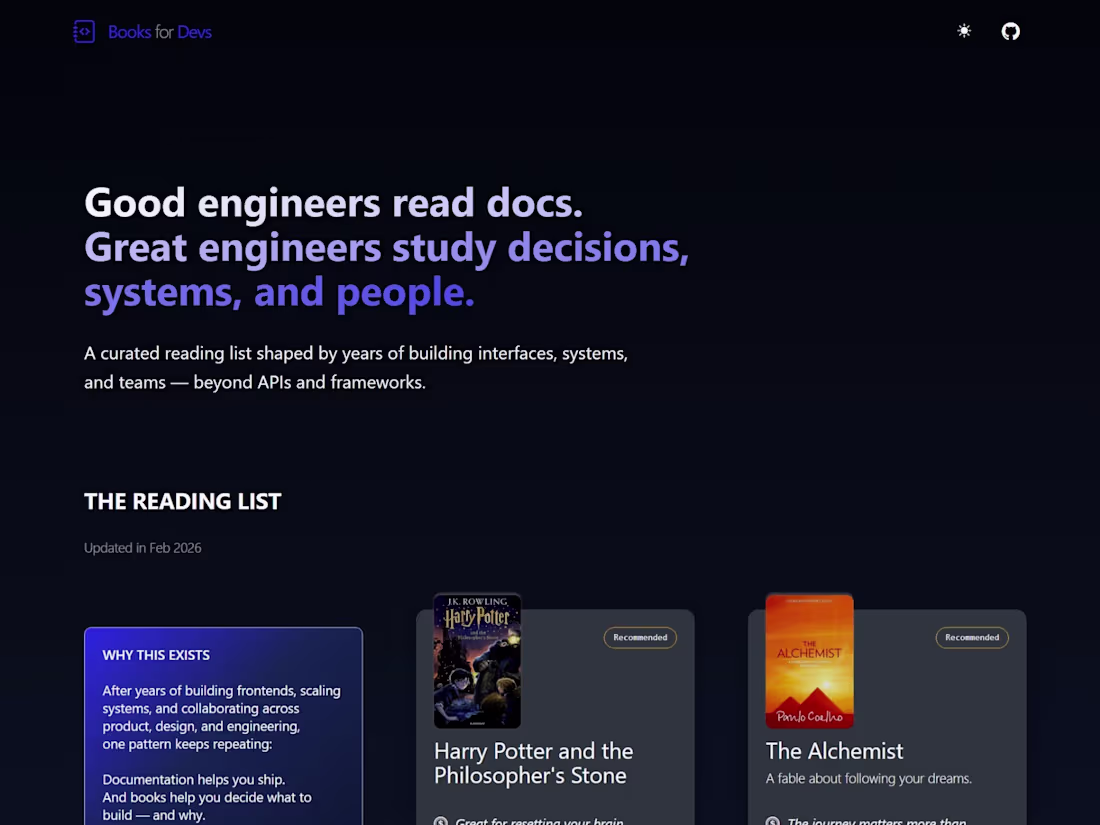 Cover image for Books for Devs