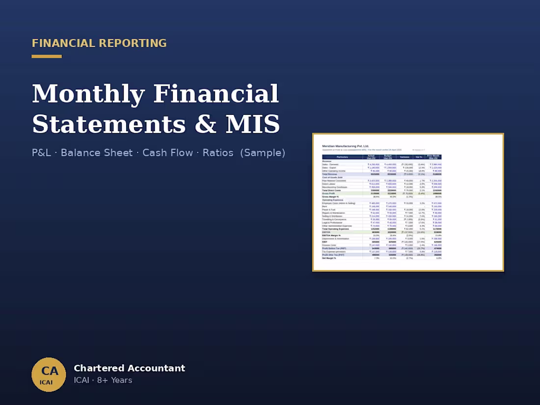 Cover image for Monthly Financial Statement