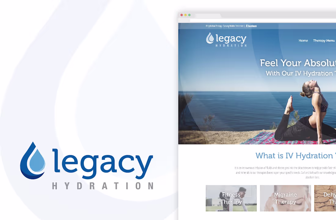 Cover image for Legacy Hydration Brand Identity Design + Website