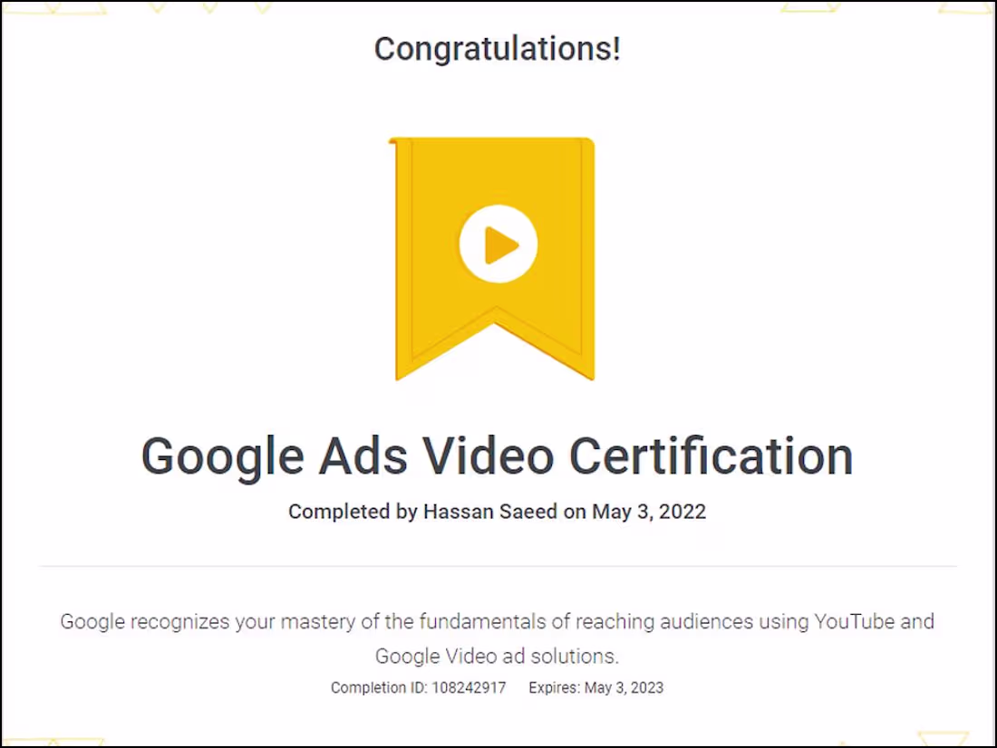 Cover image for Video Ads Certification