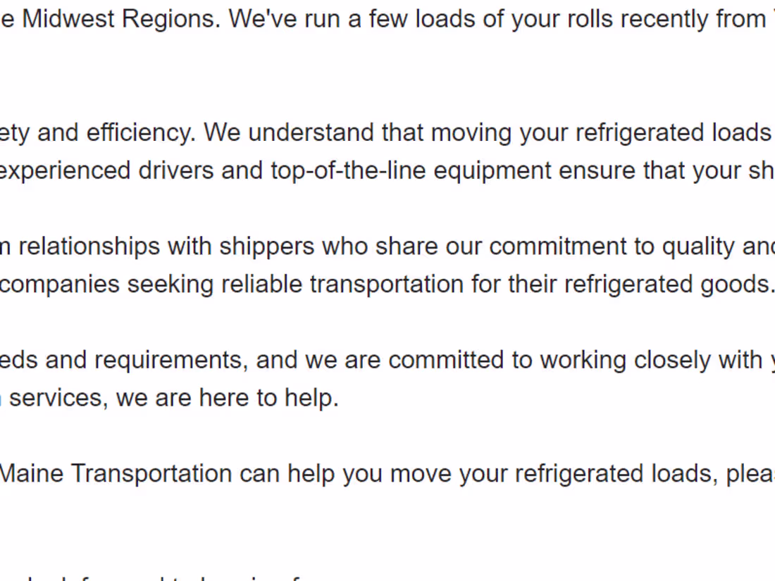Cover image for Write Emails For Trucking Company