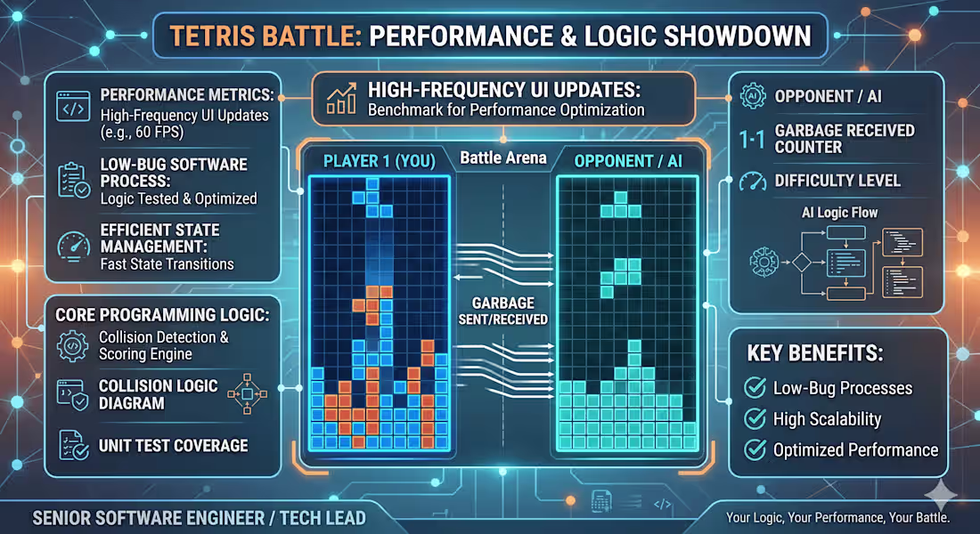 Cover image for Tetris: 
In a senior engineer's