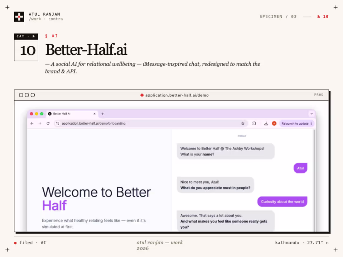 Cover image for Better-Half.ai Chat Interface Redesign