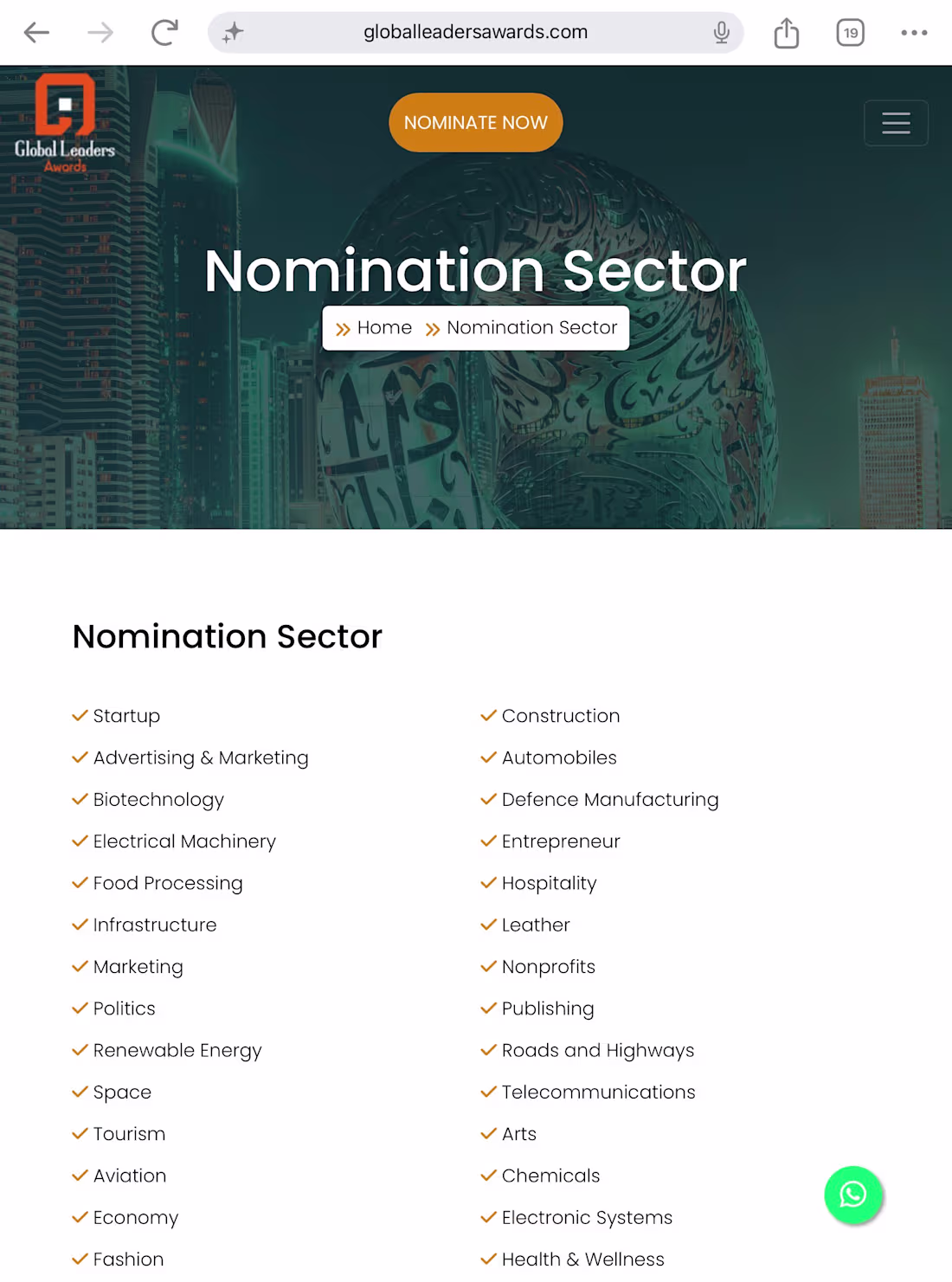 Cover image for Global Leaders Awards is one of
