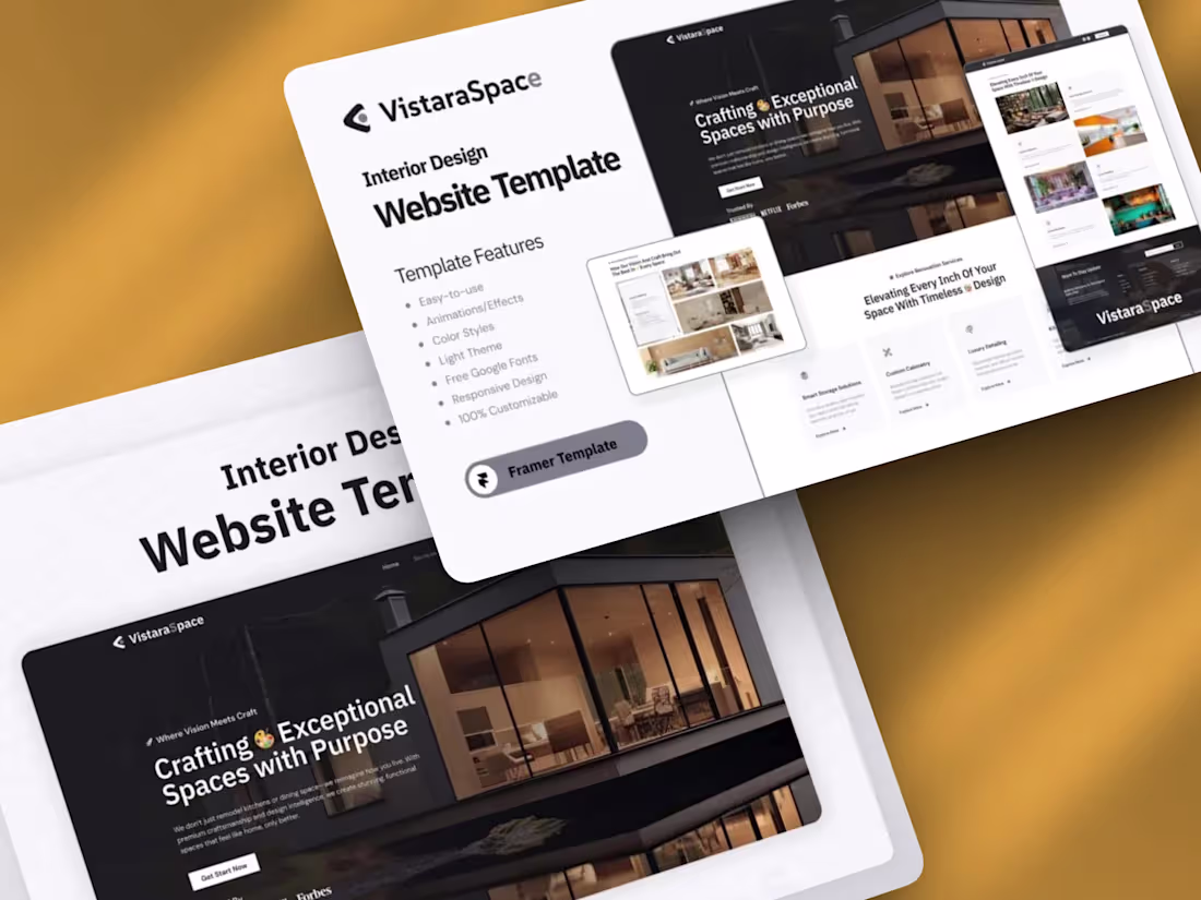 Cover image for VistaraSpace Multipage Interior Design Framer