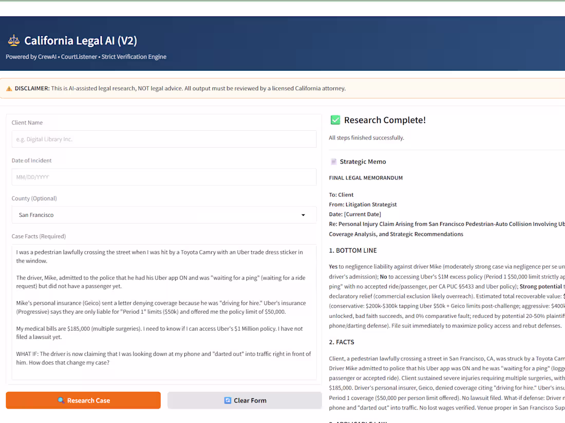 Cover image for Multi-Agent Legal Research Pipeline