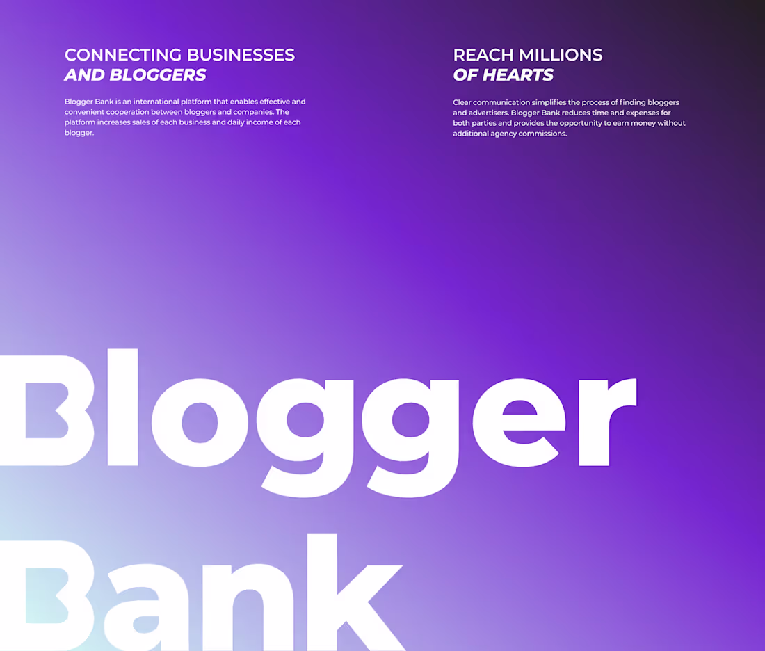 Cover image for Blogger Bank | Brand Identity | UX/UI Design