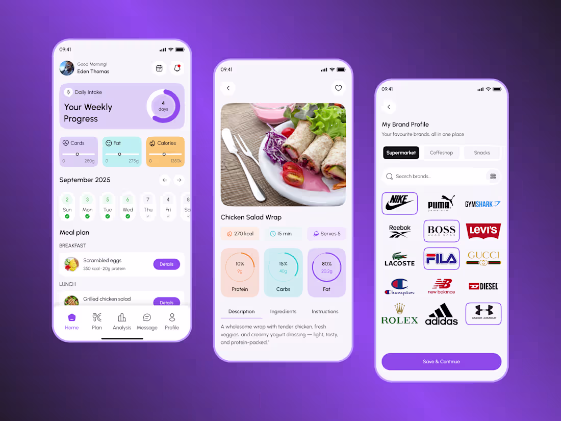Cover image for https://dribbble.com/shots/26556262-AI-Food-Tracker-App-UI