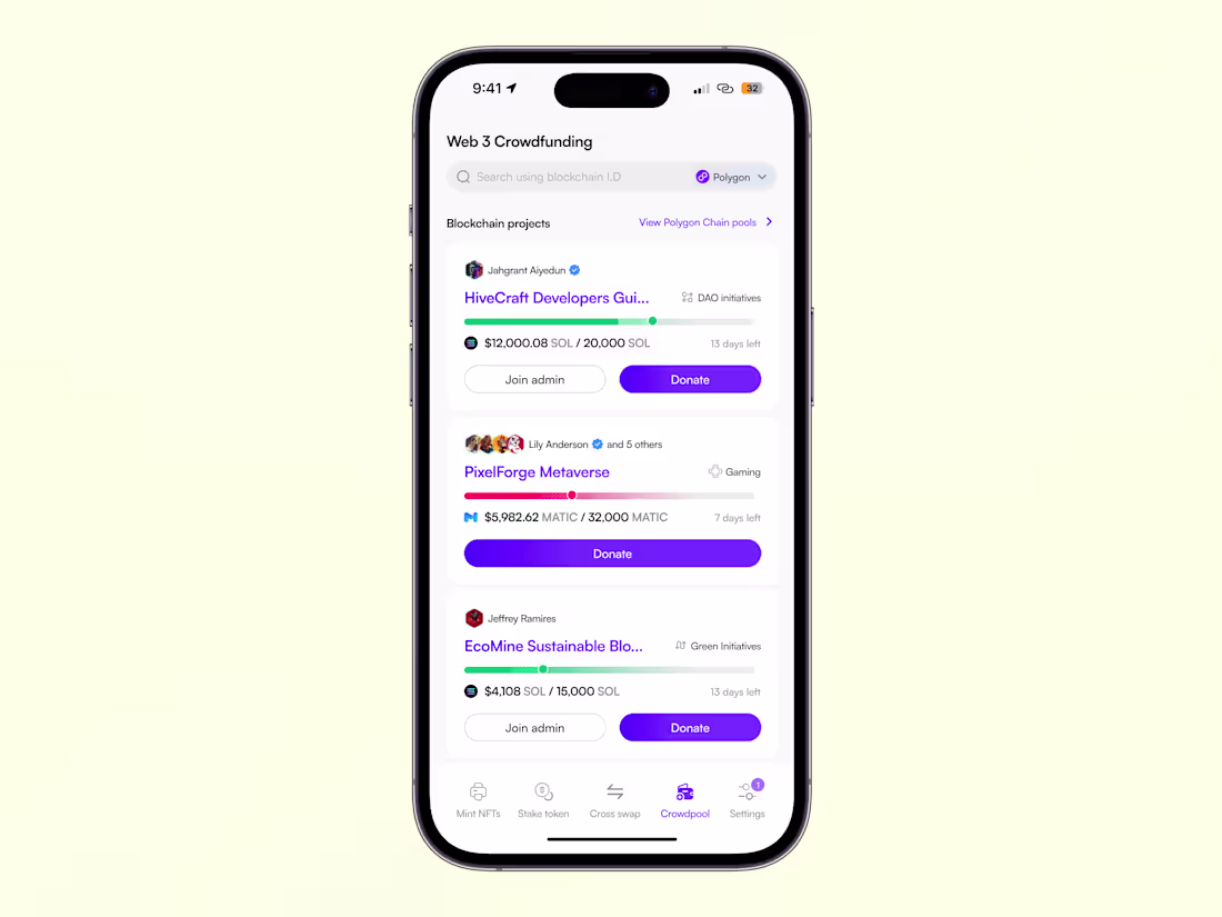Cover image for Crowdfunding platform for blockchain projects.