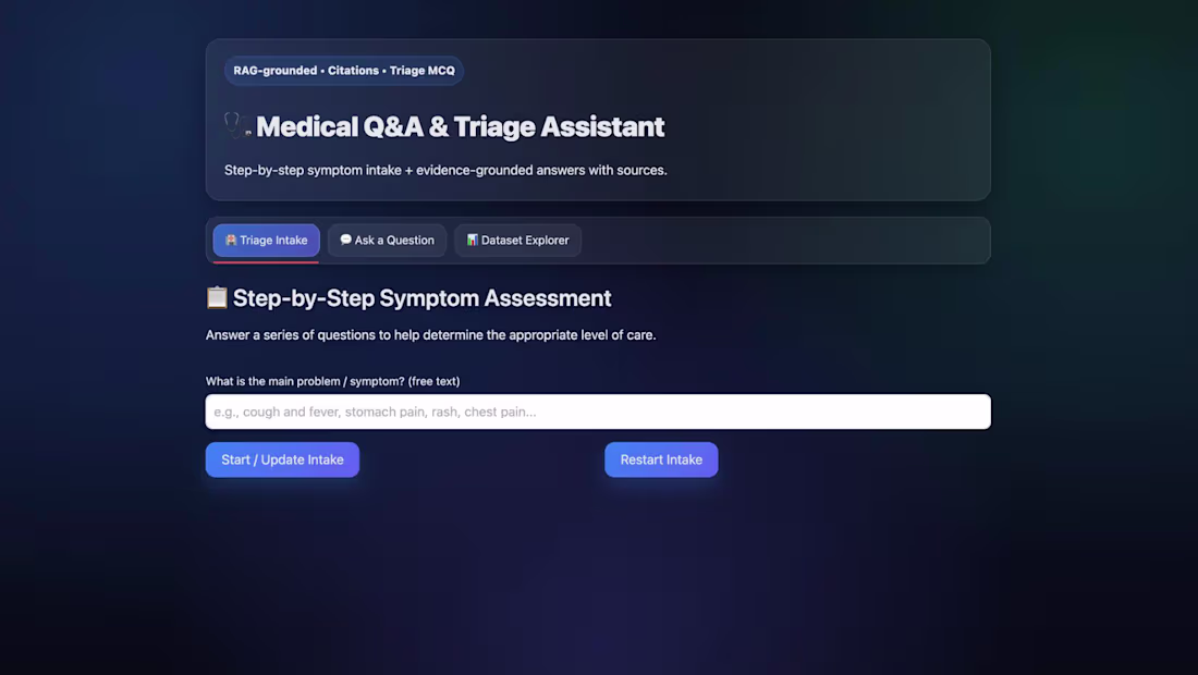 Cover image for Developed an AI-powered medical triage