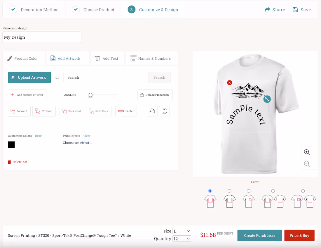 Cover image for T-Shirt Design Studio with Real-Time Customization