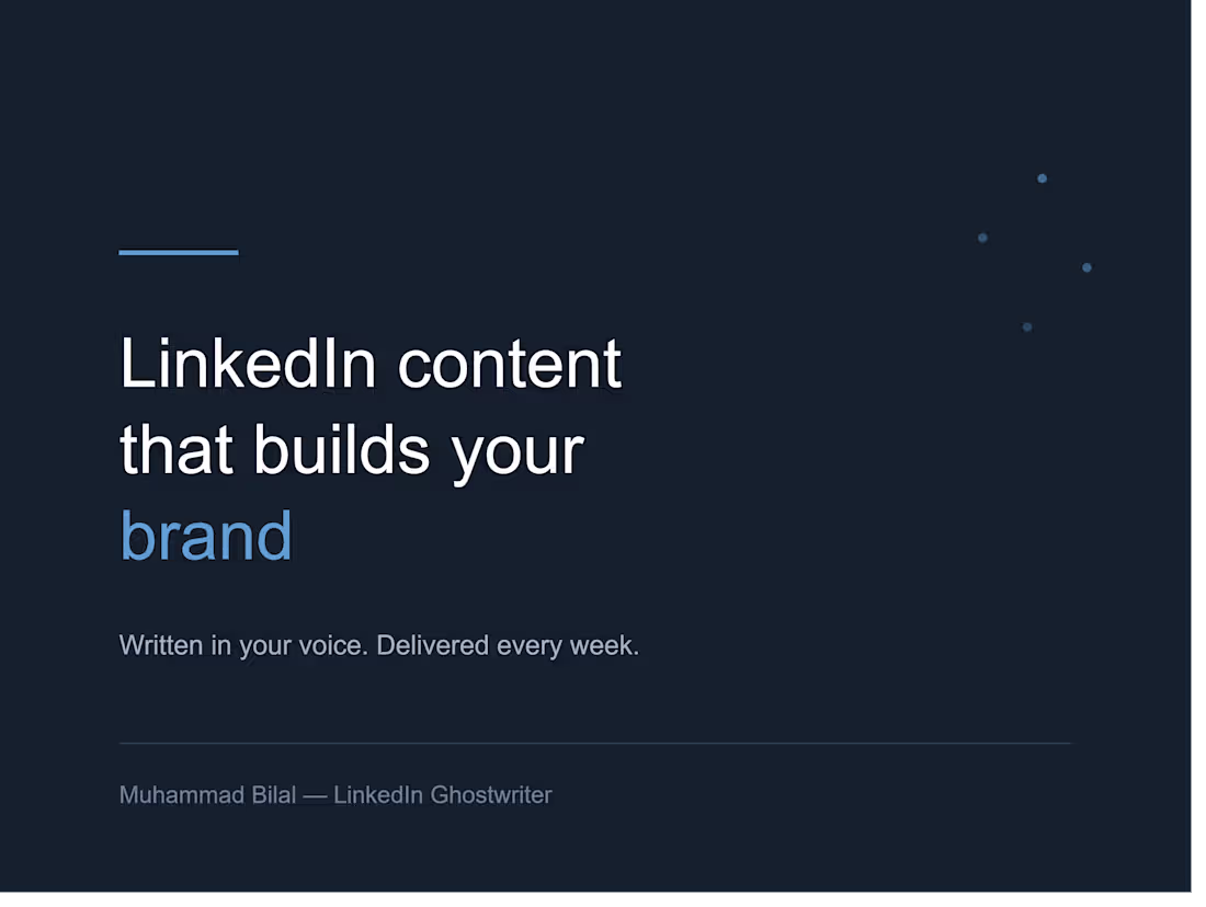 Cover image for LinkedIn Content Writing — Monthly Package