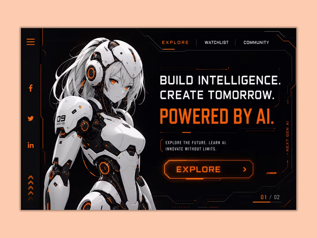 Cover image for Futuristic Anime-Inspired AI Platform Landing