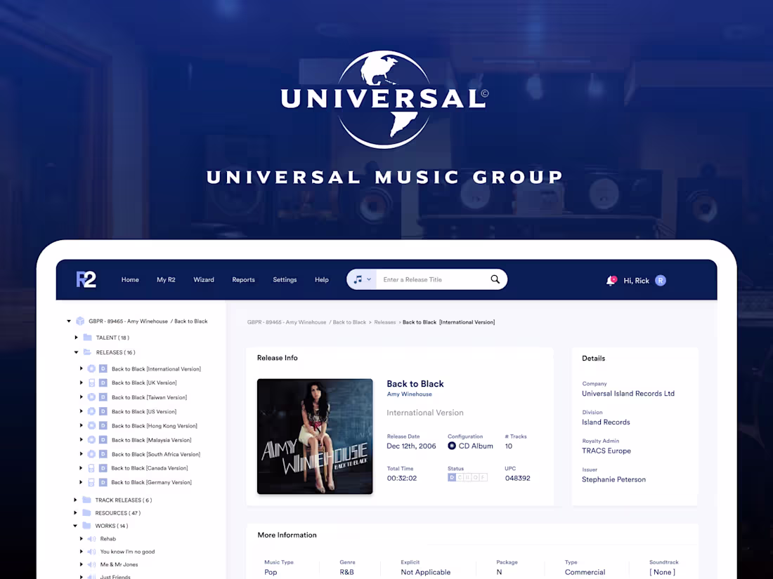 Cover image for Universal Music Internal Tool Revamp