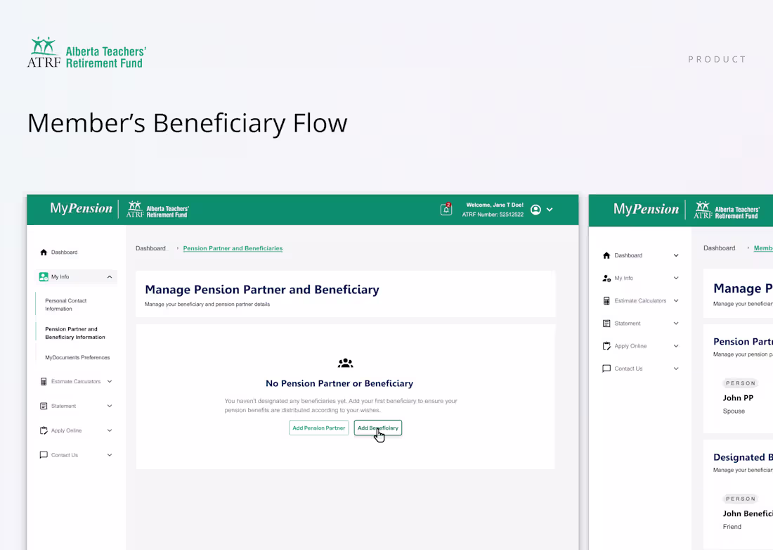 Cover image for ATRF MyPension Portal Beneficiary Module