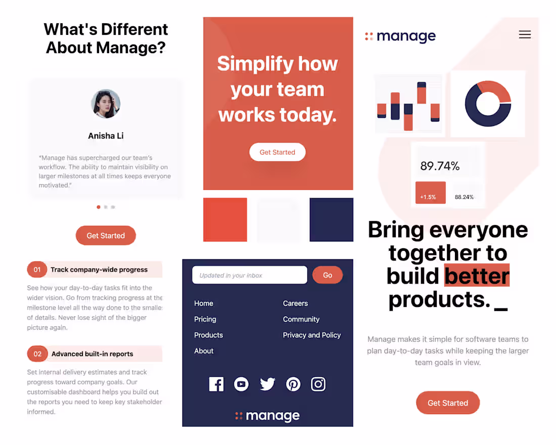 Cover image for Manage • SaaS website concept