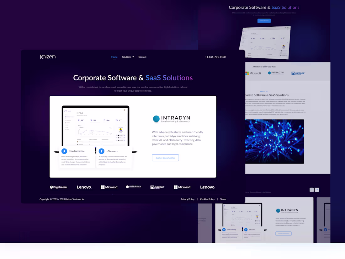 Cover image for Kaizan Website UI/UX Design on Behance