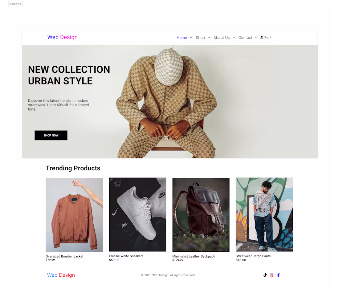 Cover image for Professional one-page Landing page design