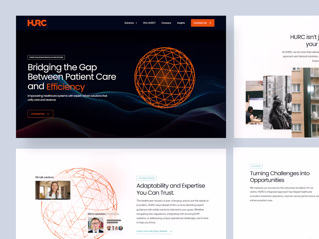 Cover image for HURC Website Redesign for Healthcare Solutions