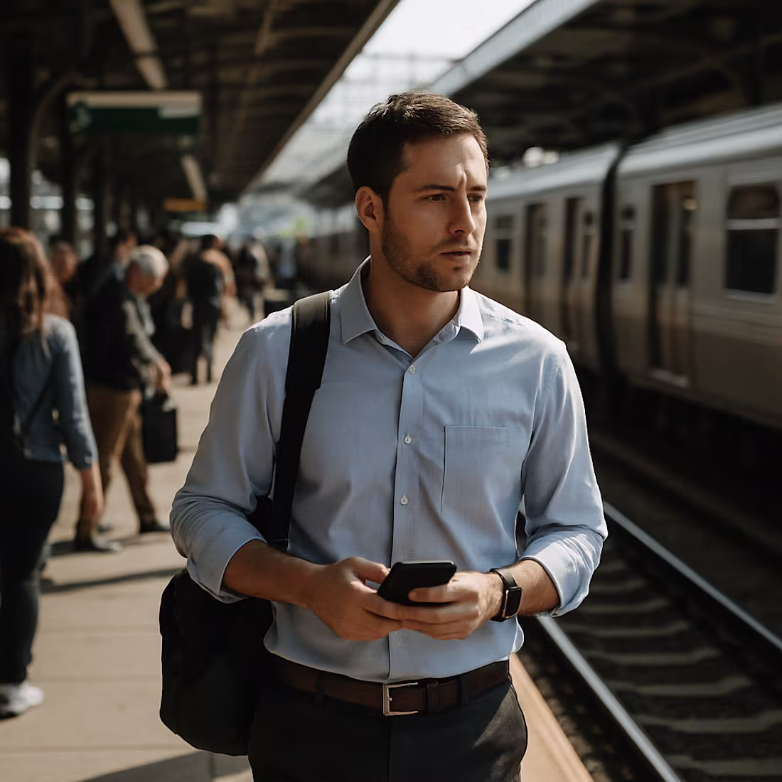 Cover image for Moments in Transit – Candid Portraits at the Station
