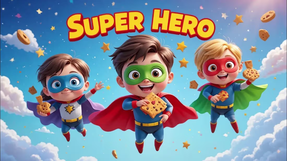 Cover image for "Tiny Heroes Adventure | Super Brave Kids Rhyme Song for Babies & Toddlers | Fun Nursery Rhymes"