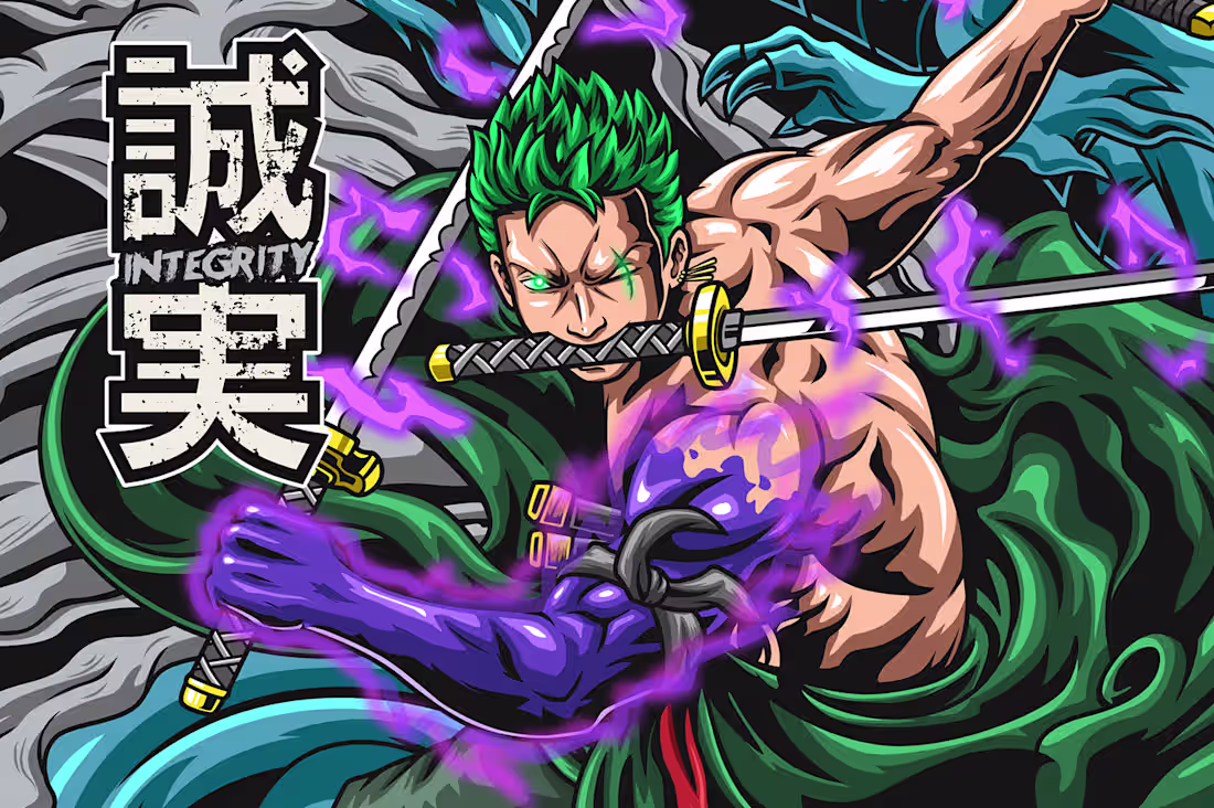 Cover image for Roronoa Zoro artwork Tshirt design