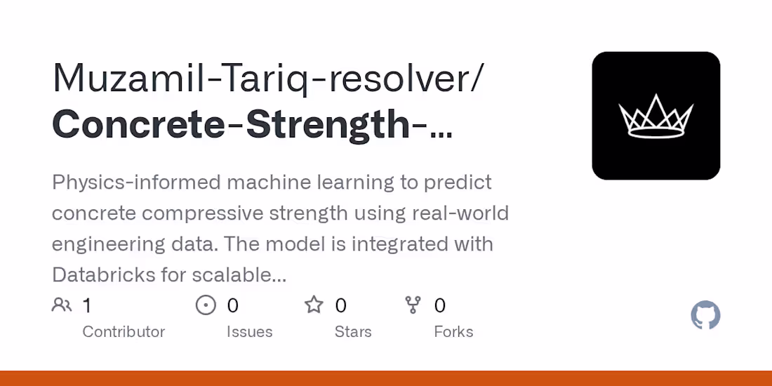 Cover image for Machine Learning Model for Concrete Strength Prediction