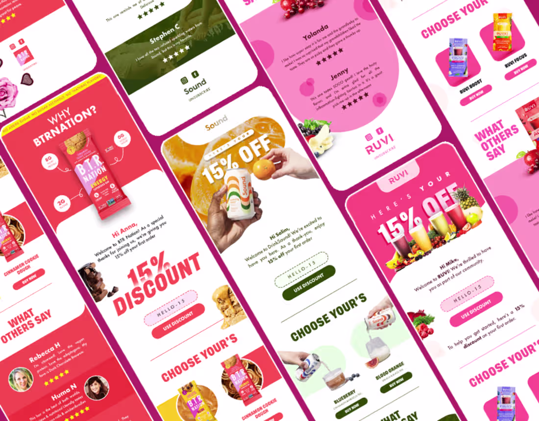 Cover image for Email designs for nutrition &
