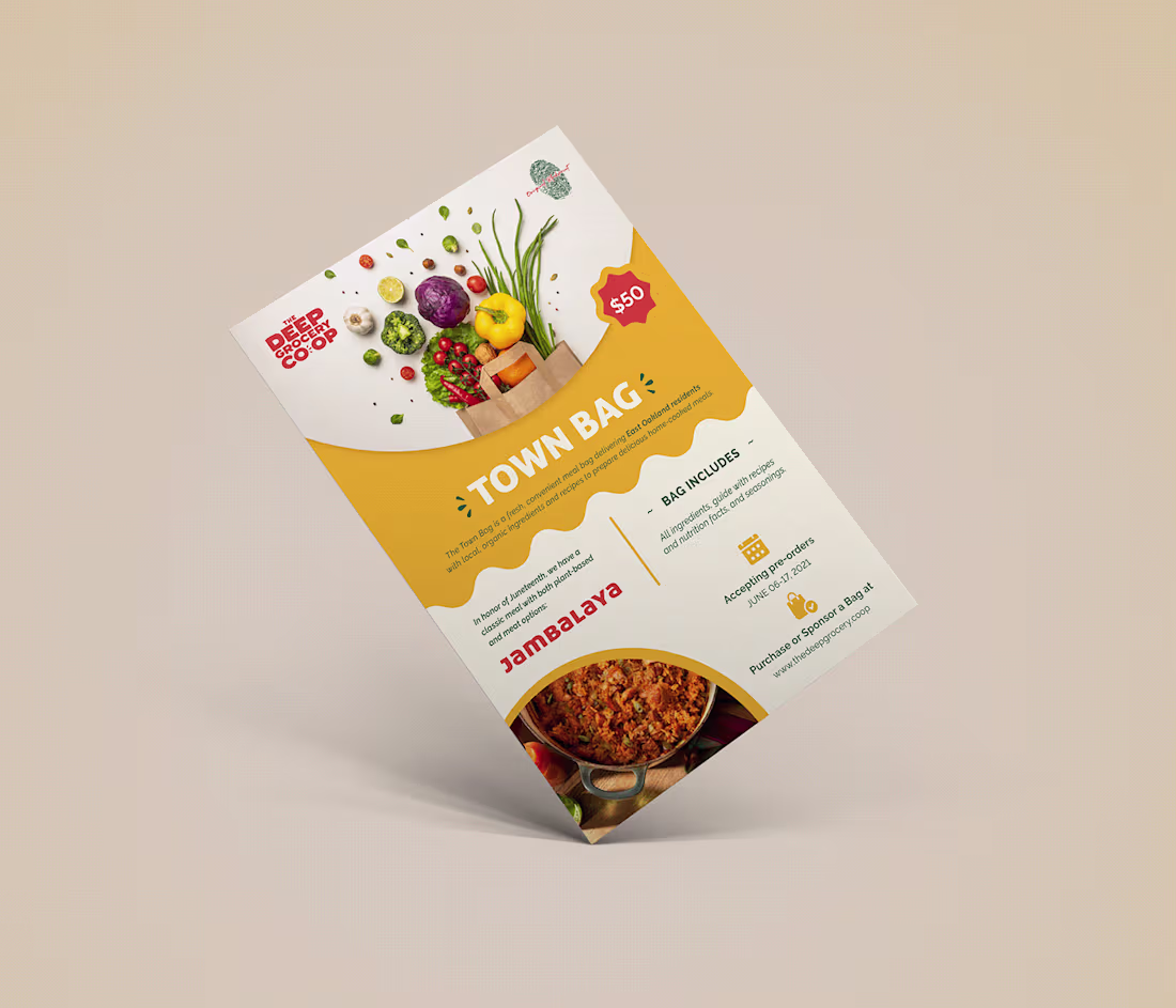 Cover image for Flyer Design and Bag Graphic