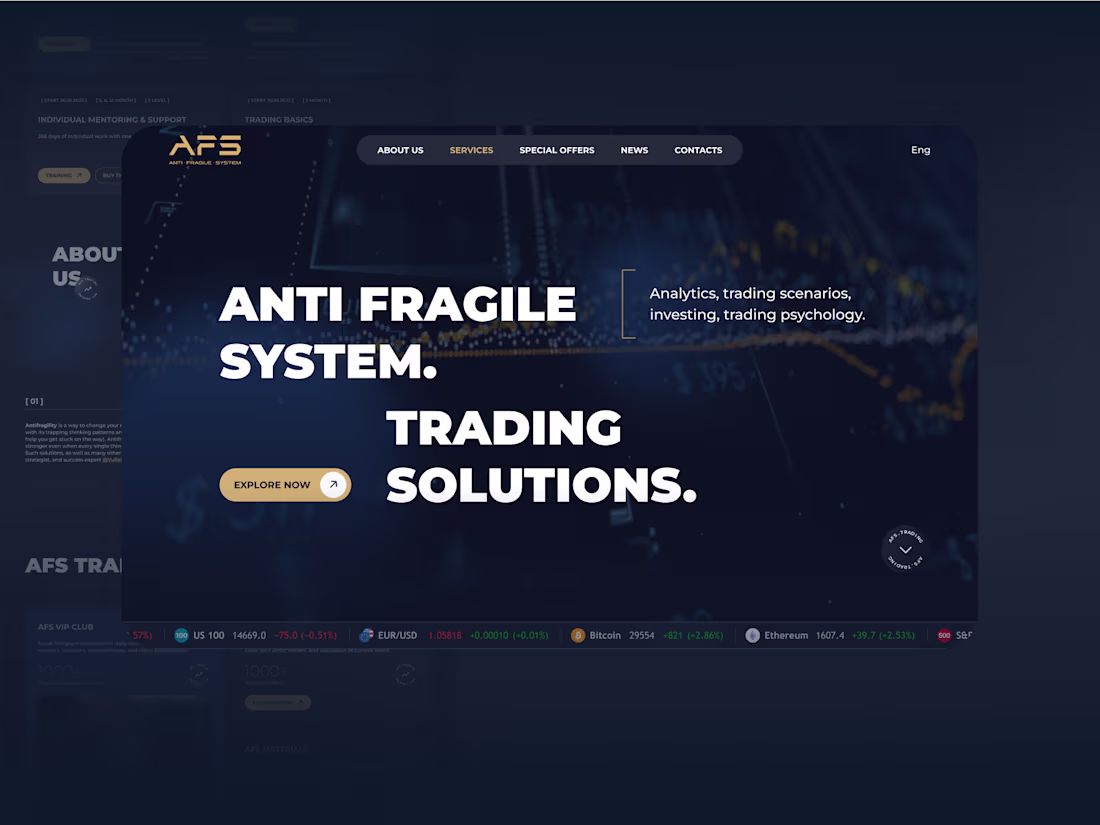 Cover image for Crypto Trading Services and Courses Website and Landing Page