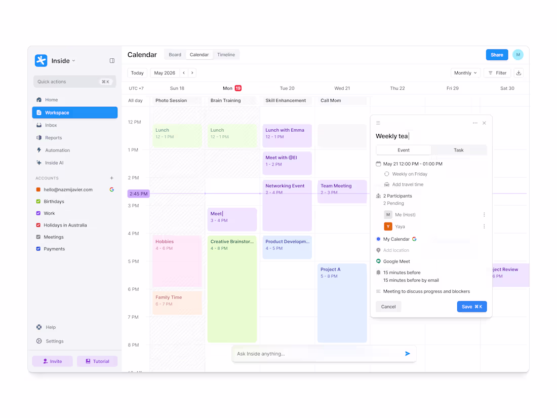 Cover image for Calendar + AI — where