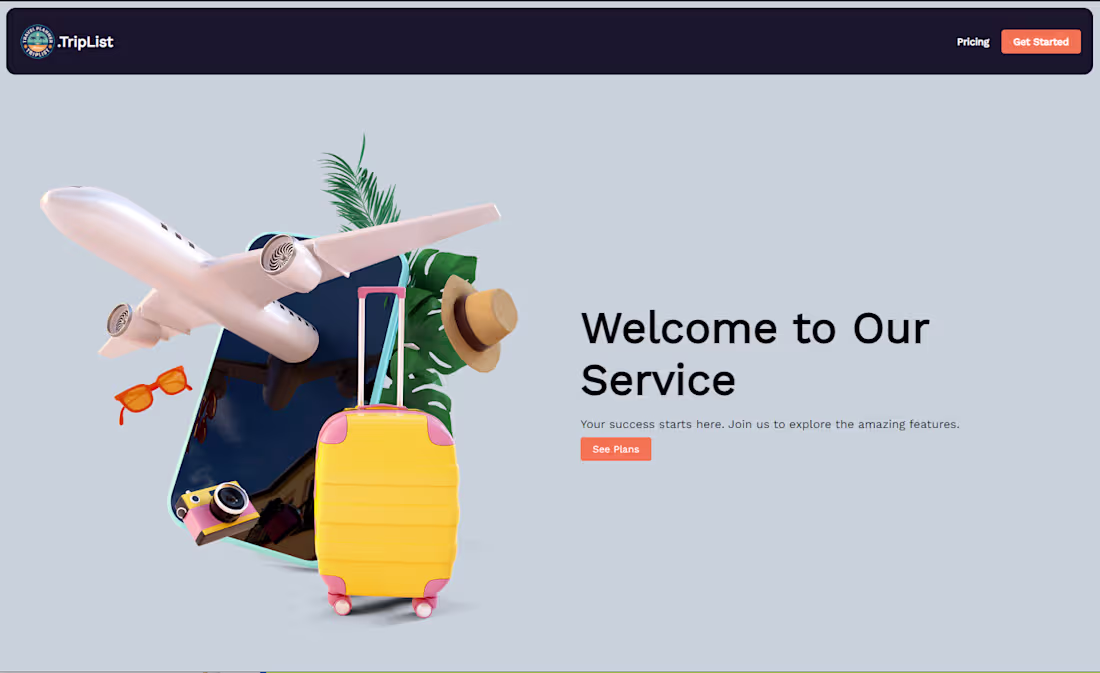 Cover image for .Triplist – Smart Trip Planning & Booking Web App